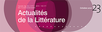 Actualités de la Littérature