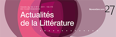 Actualités de la Littérature